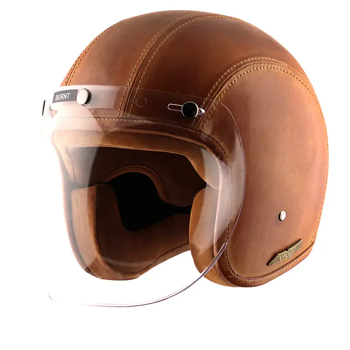 Axor Retro Jet Leather Helmet - Master