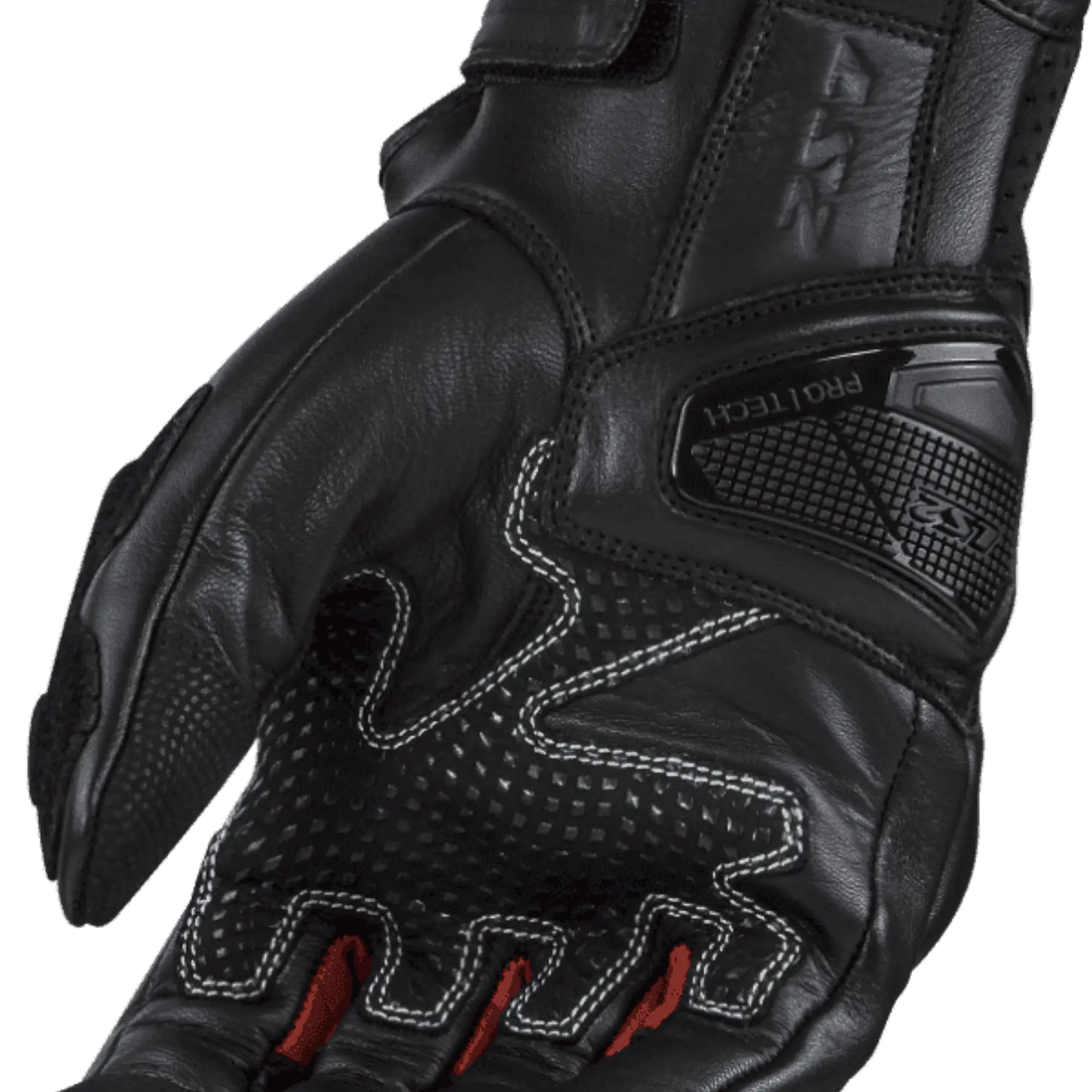 LS2 SPARK II LEATHER GLOVES BLACK RED - 1748192325CZXV - Master
