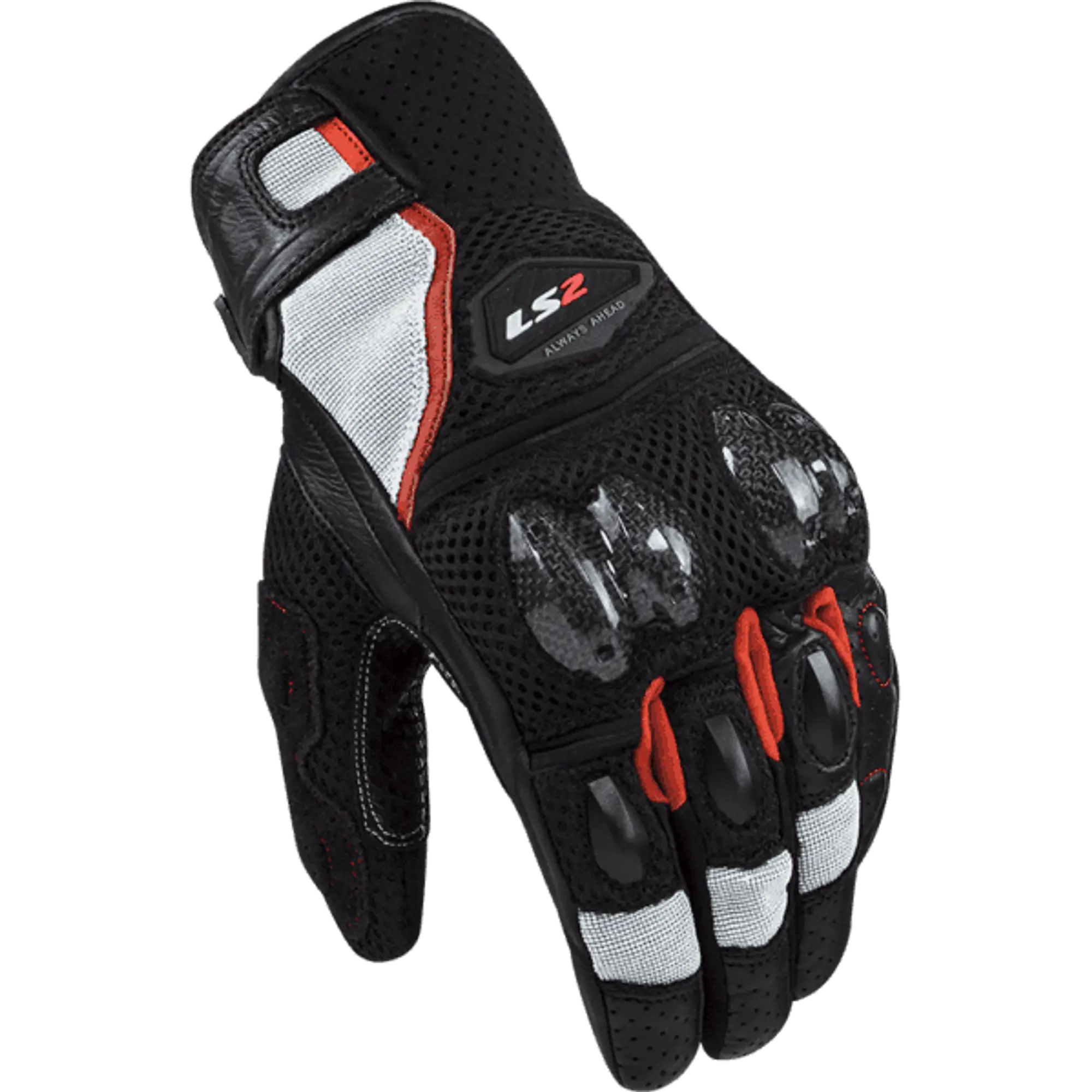 LS2 SPARK II AIR GLOVES BLACK RED WHITE - 174819253332VZ - Master