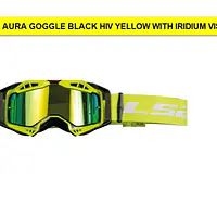 LS2 AURA PRO GOGGLE BLACK HIV YELLOW WITH IRIDIUM VISOR - 1748192214GMHB - Master