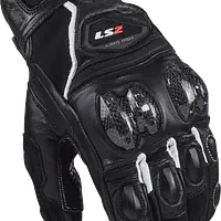 LS2 SPARK II LEATHER GLOVES BLACK WHITE - 1748192295RBXY - Master