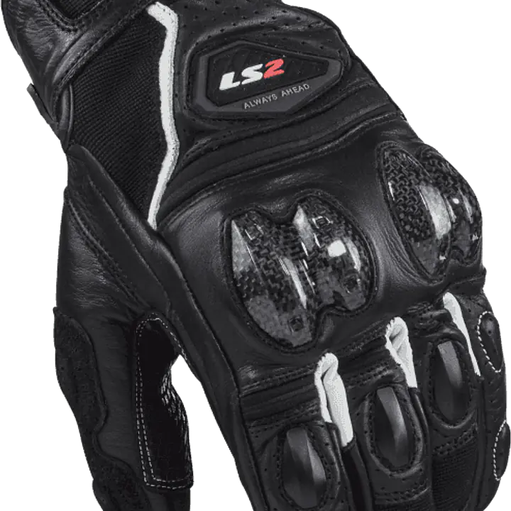 LS2 SPARK II LEATHER GLOVES BLACK WHITE - 1748192295RBXY - Master