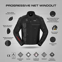 Spidi  |  7111103072 Progressive Net Windout Jacket - Black - Master