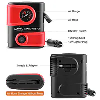 Grand PitStop  |  7513300011  Tire Inflator Machine Dual Port for Car and Bike - Master