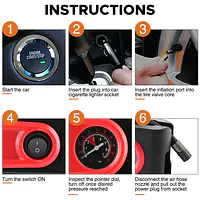 Grand PitStop  |  7513300011  Tire Inflator Machine Dual Port for Car and Bike - Master