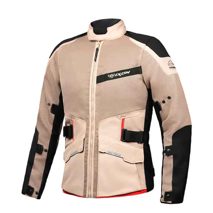 Ixon  |  7121103092  M-Njord Jacket - Sand/Black/Red - Master