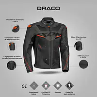Ixon  |  7121104033  Draco Jacket - Black/Anthracite/Orange - Master