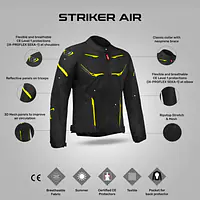 Ixon  |  7121103023  Striker Air Jacket - Black/Anthracite/Yellow - Master
