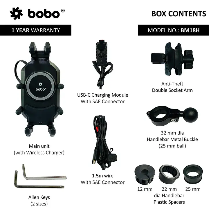 Bobo Gears  |  7493000271 BM18H - Anti-Vibration (Wireless + USB-C Charger) - Master