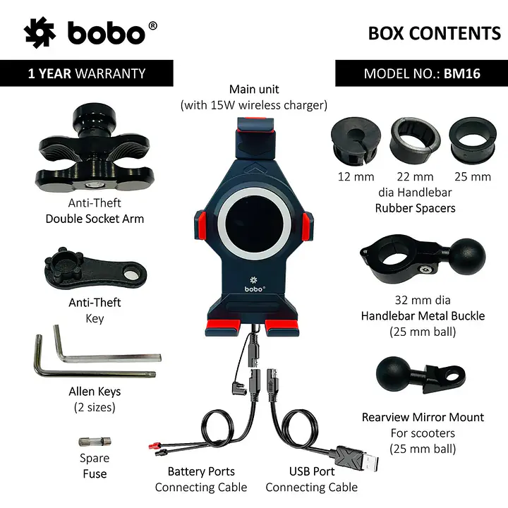 Bobo Gears  |  7493000251  BM16 - Anti-Vibration Metallic (Wireless Charger) - Master