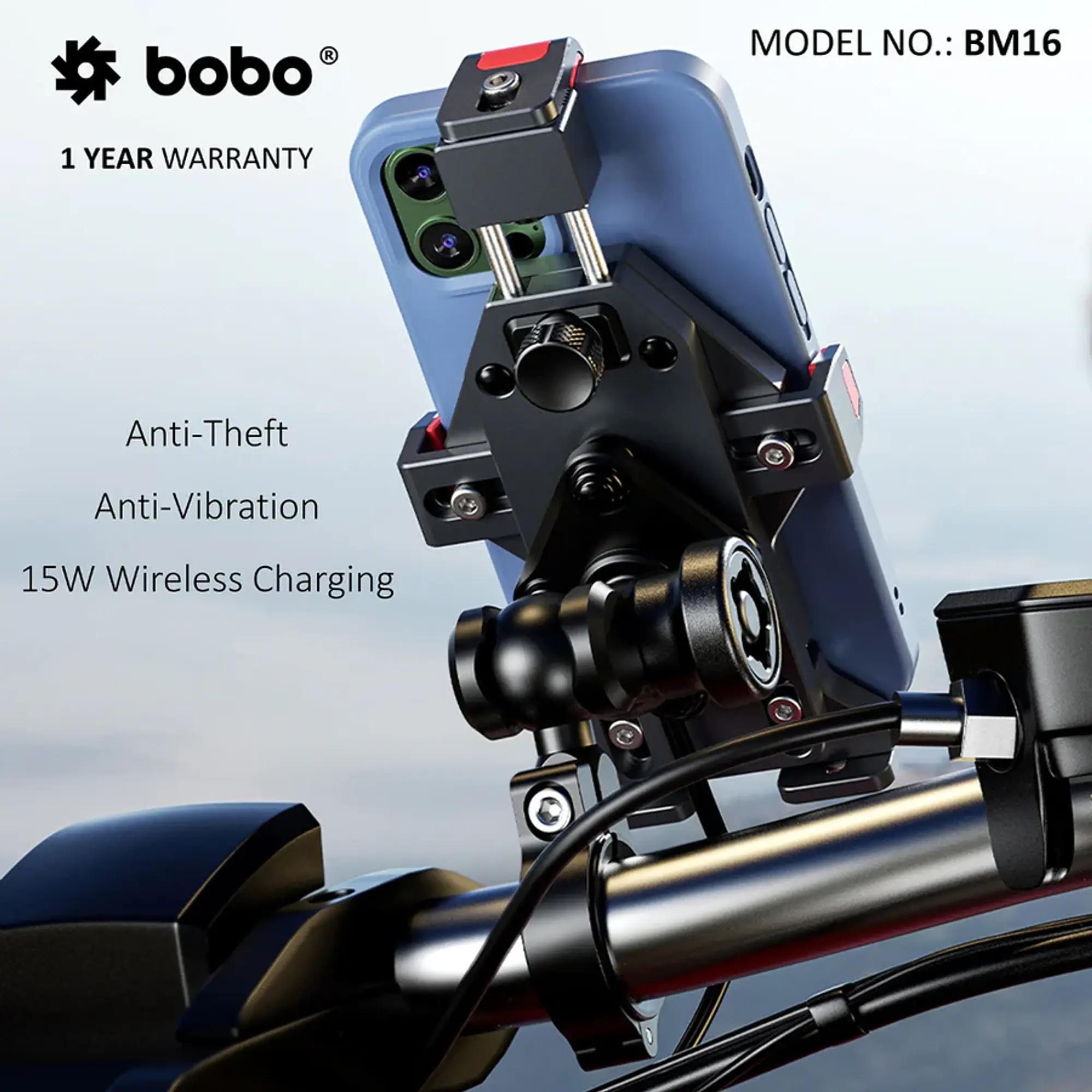 Bobo Gears  |  7493000251  BM16 - Anti-Vibration Metallic (Wireless Charger) - Master