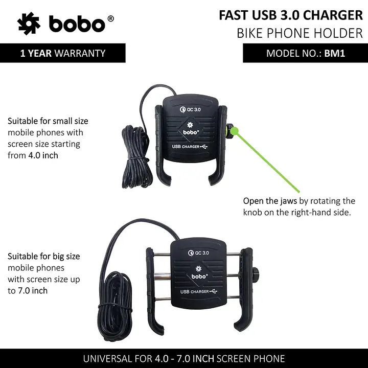 Bobo Gears  |  7493000011  BM1 - Jaw-Grip (Fast USB 3.0 Charger) - Master