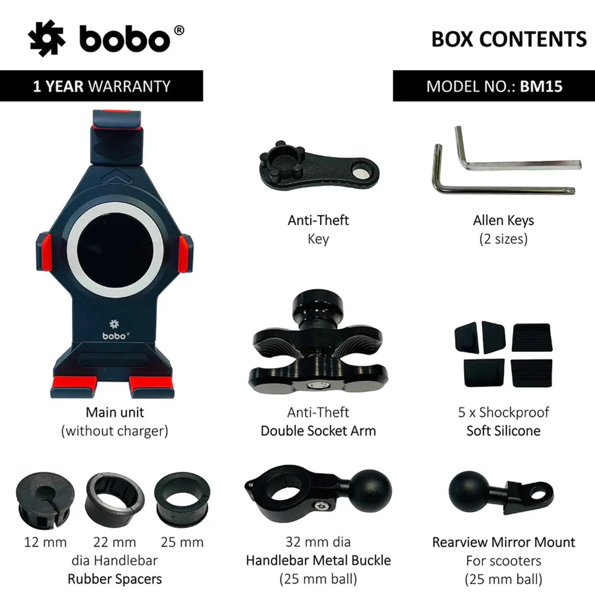 Bobo Gears  |  7493000241  BM15 - Anti-Vibration Metallic (No Charger) - Master