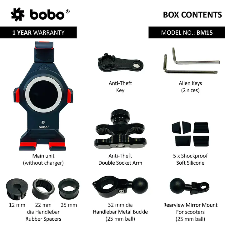 Bobo Gears  |  7493000241  BM15 - Anti-Vibration Metallic (No Charger) - Master