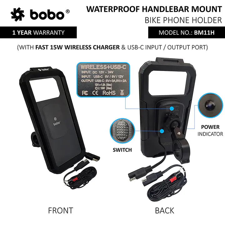 Bobo Gears  |  7493000171  BM11H - Waterproof Handlebar (With Charger) - Master