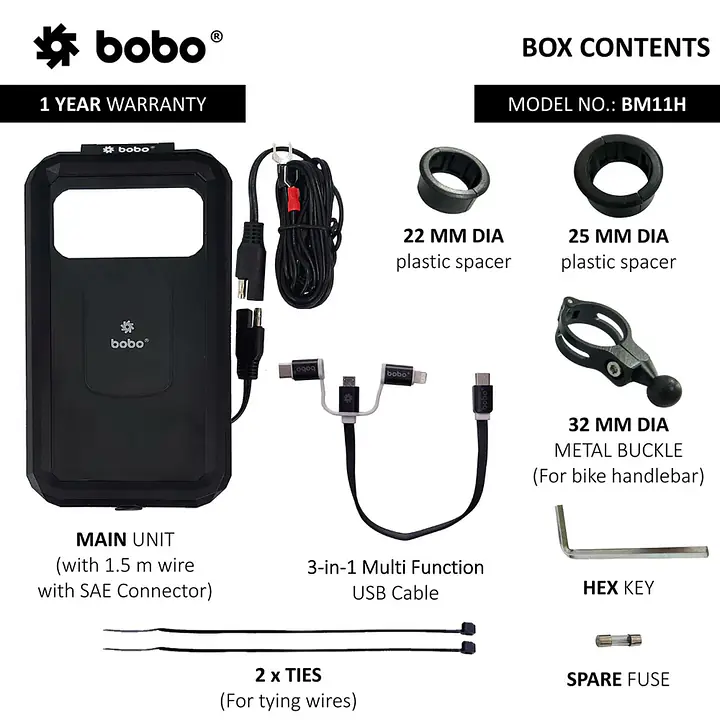Bobo Gears  |  7493000171  BM11H - Waterproof Handlebar (With Charger) - Master