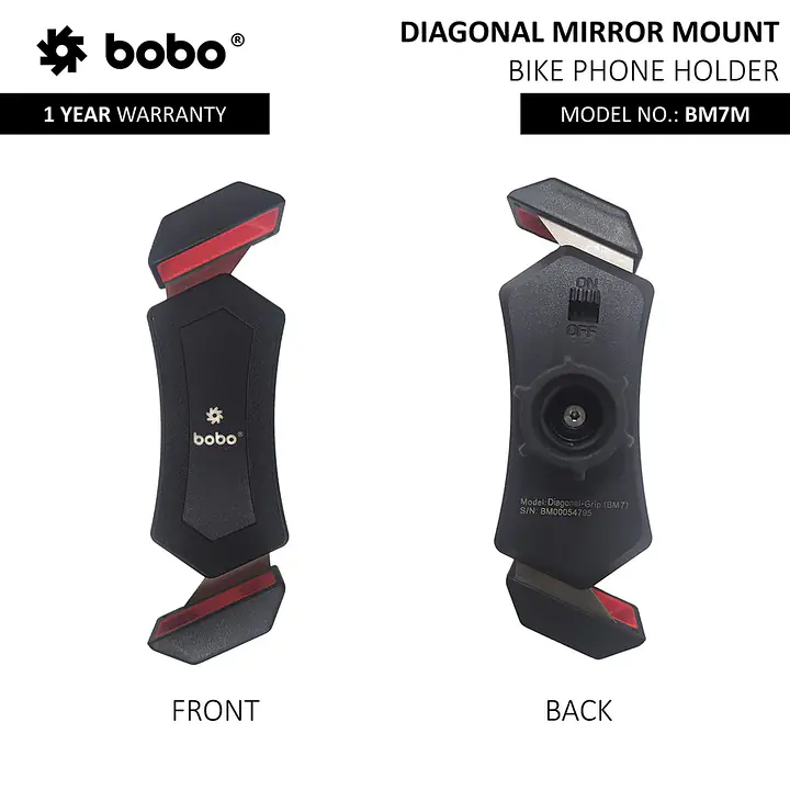 Bobo Gears  |  7493000101  BM7M - Diagonal-Grip Mirror Mount (No Charger) - Master
