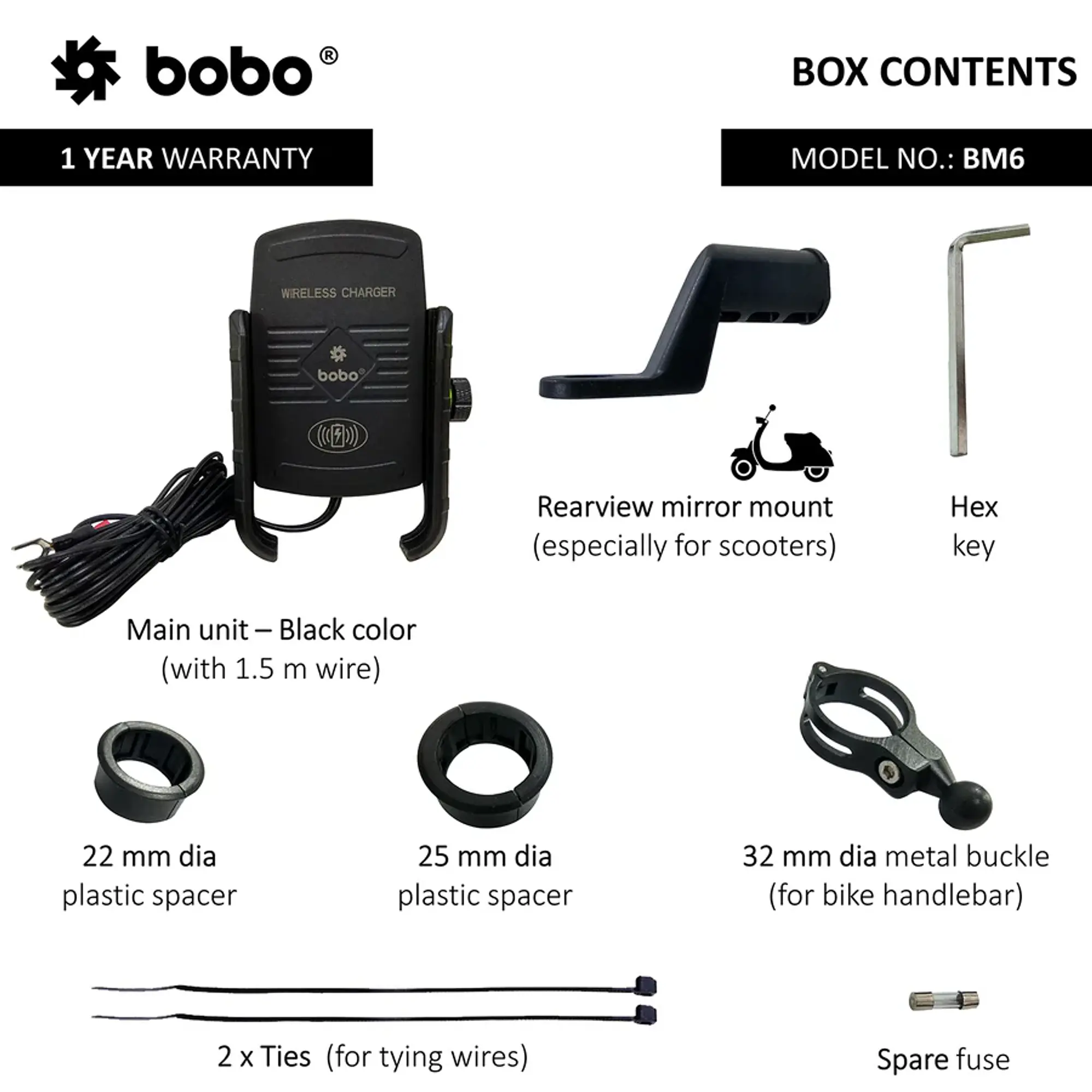 Bobo Gears  |  7493000091 BM6 - Fast 15W Wireless Charger - Master