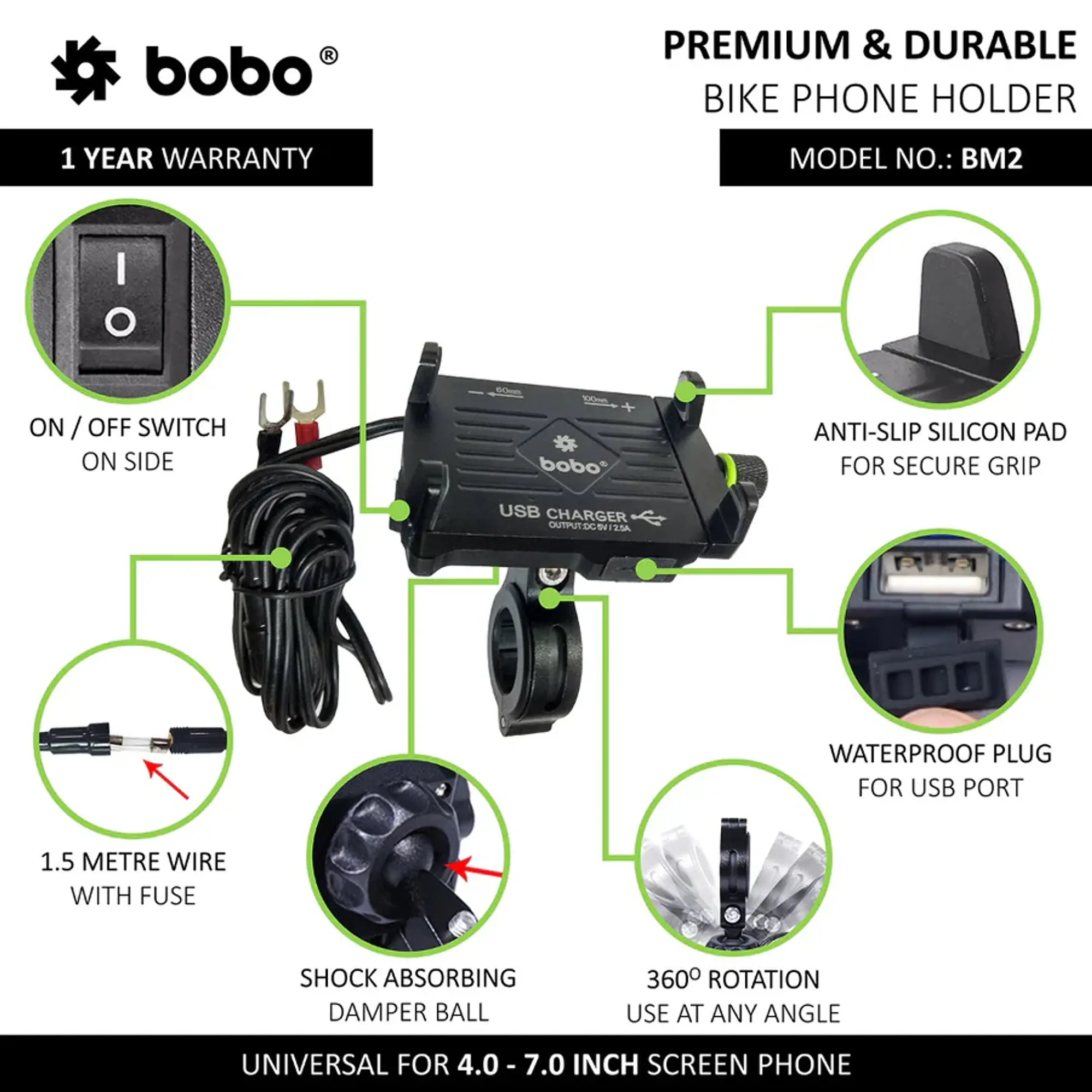 Bobo Gears  |  7493000031  BM2 - Aluminium With 2.5A Charger - Master