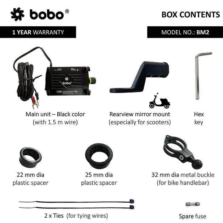 Bobo Gears  |  7493000031  BM2 - Aluminium With 2.5A Charger - Master