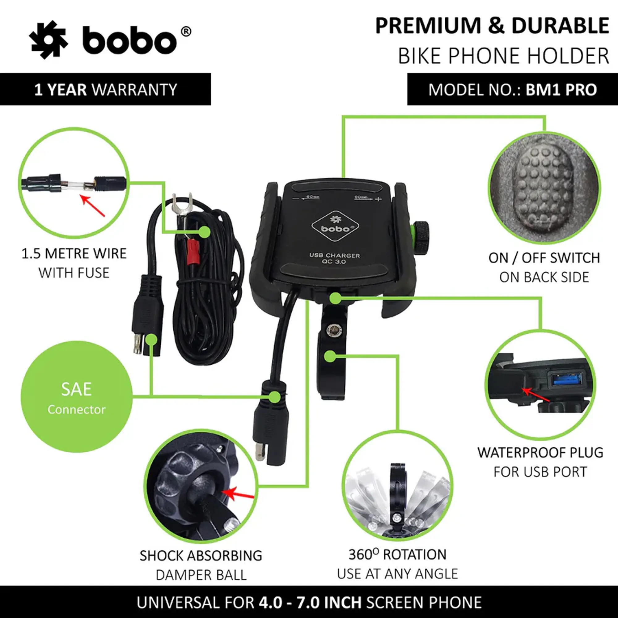 Bobo Gears  |  7493000021  BM1 PRO - BM1 + Fast USB Cable + SAE Connector - Master