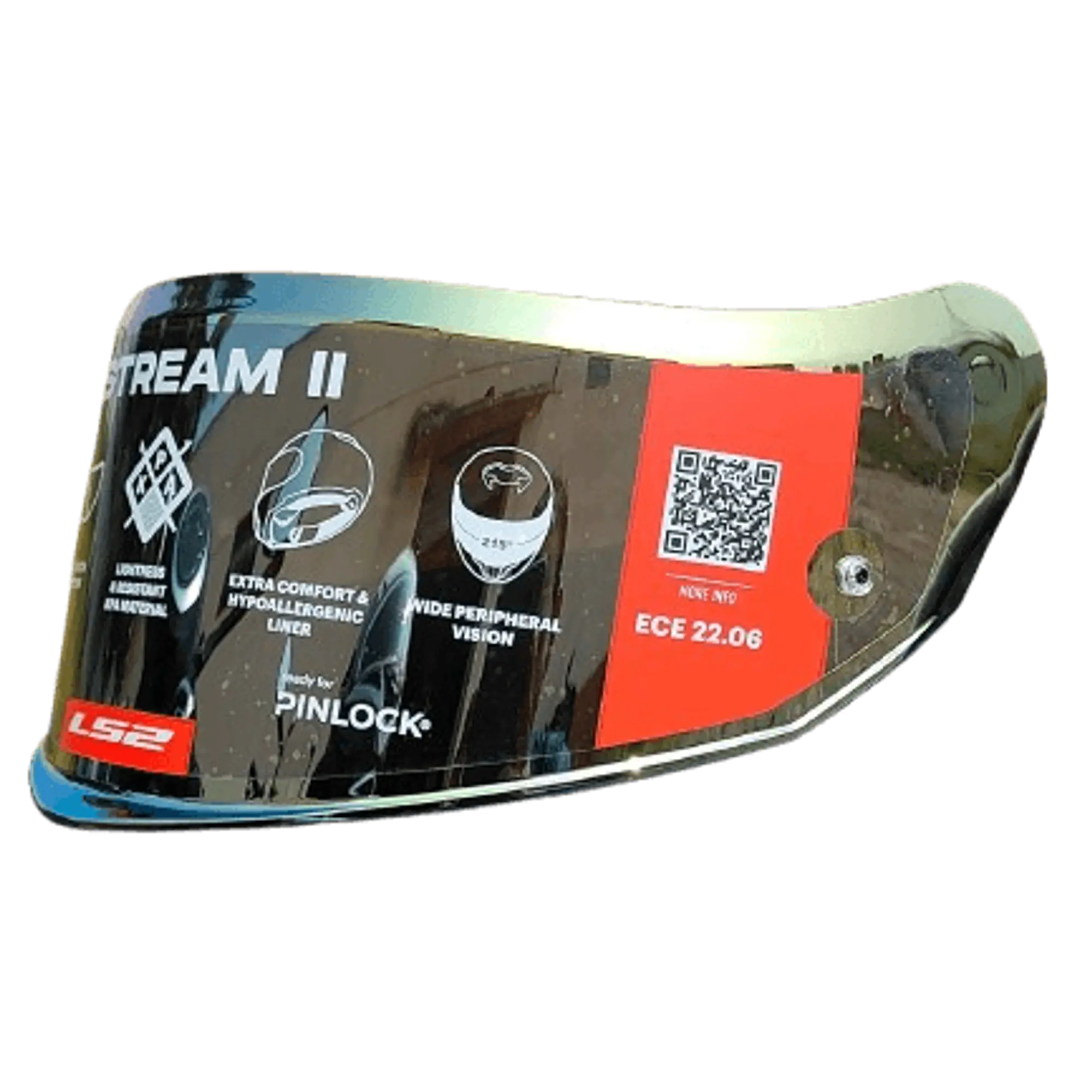 LS2 SPARE GOLD VISOR for FF320 STREAM II HELMETS - 1748196965YVJ3 - Master
