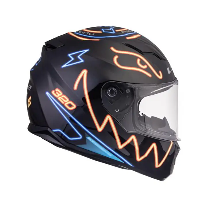 FF320 STREAM EVO NEON MATT BLACK BLUE FLUO ORANGE WITH PINLOCK - 1748197598W3UG - Master